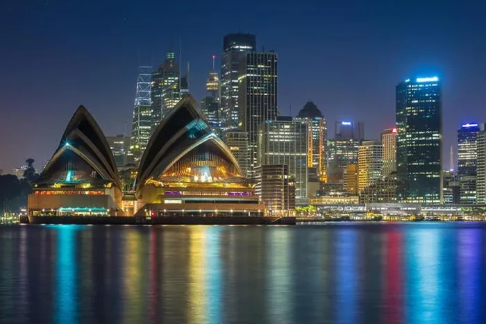 Framed Print : Sydney. Cityscape image of Sydney, Australia with Opera House and Sydney skyline during twilight blue hour Framed Print : Sydney. Cityscape image of Sydney, Australia with Opera House and Sydney skyline during twilight blue hour