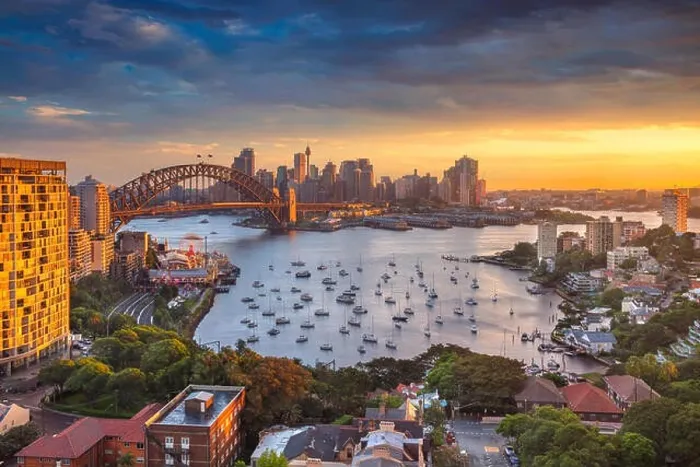 Framed Print : Sydney. Cityscape image of Sydney, Australia with Harbour Bridge and Sydney skyline during sunset Framed Print : Sydney. Cityscape image of Sydney, Australia with Harbour Bridge and Sydney skyline during sunset