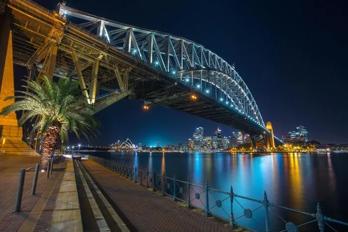 Framed Print : Sydney. Cityscape image of Sydney, Australia with Harbour Bridge at night Framed Print : Sydney. Cityscape image of Sydney, Australia with Harbour Bridge at night