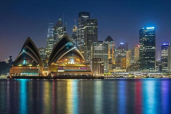 Sydney. Cityscape image of Sydney, Australia with Opera House and Sydney skyline during twilight blue hour