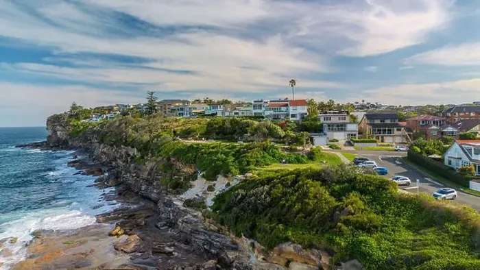 Framed Print : Sydney suburbs with scenic ocean view, Dee Why, Northern beaches, NSW, Australia Framed Print : Sydney suburbs with scenic ocean view, Dee Why, Northern beaches, NSW, Australia