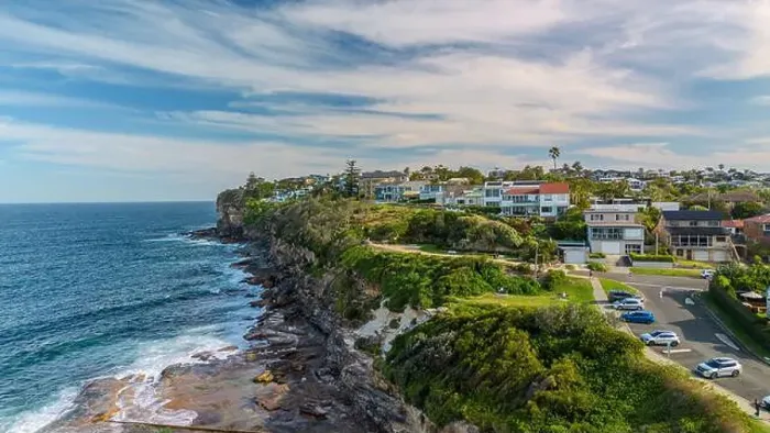 Framed Print : Sydney suburbs with scenic ocean view, Dee Why, Northern beaches, NSW, Australia Framed Print : Sydney suburbs with scenic ocean view, Dee Why, Northern beaches, NSW, Australia