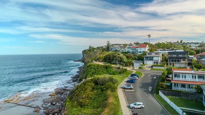 Framed Print : Sydney suburbs with scenic ocean view, Dee Why, Northern beaches, NSW, Australia Framed Print : Sydney suburbs with scenic ocean view, Dee Why, Northern beaches, NSW, Australia