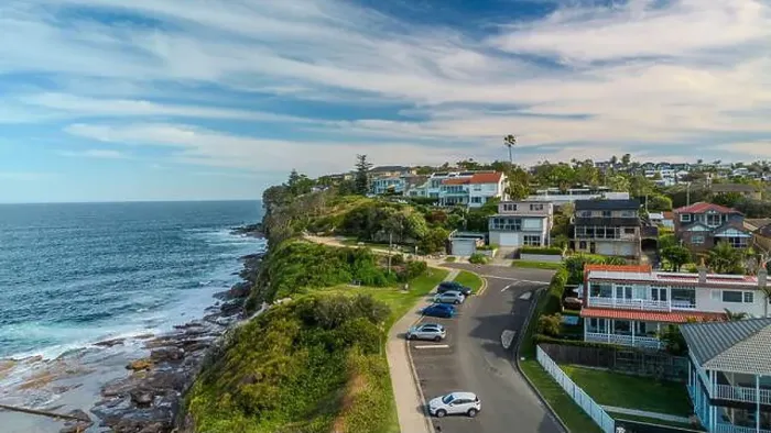 Framed Print : Sydney suburbs with scenic ocean view, Dee Why, Northern beaches, NSW, Australia Framed Print : Sydney suburbs with scenic ocean view, Dee Why, Northern beaches, NSW, Australia