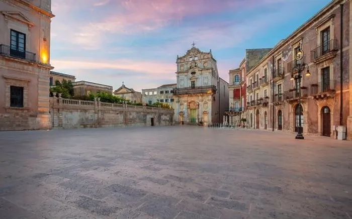 Framed Print : Syracuse, Sicily, Italy. Cityscape image of historical centre of Syracuse, Sicily, Italy with Piazza Duomo and Church of Santa Lucia alla Badia at sun Framed Print : Syracuse, Sicily, Italy. Cityscape image of historical centre of Syracuse, Sicily, Italy with Piazza Duomo and Church of Santa Lucia alla Badia at sun
