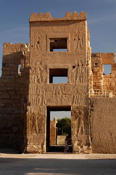Framed Print : 'Syrian Gate' Migdol Tower entrance, [Medinet Habu] Mortuary Temple of Ramses III, 'West Bank', Luxor, Egypt