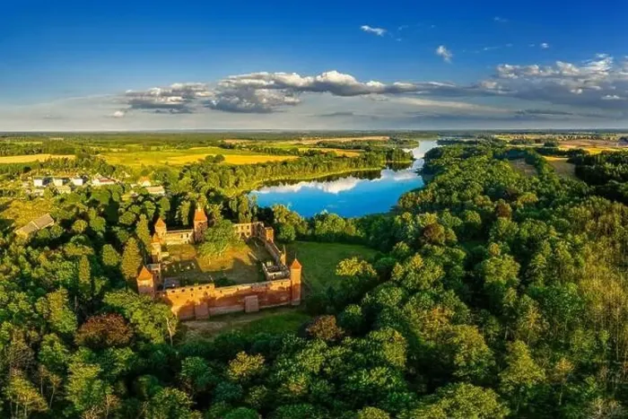 Framed Print : Szymbark in Masuria-Ruins of the Gothic castle of the Pomesanian chapter