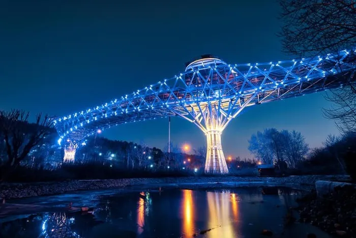 Framed Print : Tabiat Bridge in Tehran at Night, taken in January 2019 taken in hdr Framed Print : Tabiat Bridge in Tehran at Night, taken in January 2019 taken in hdr