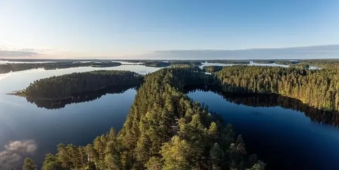 Framed Print : Taiga forest and lakes in the Saimaa Region in Finland Framed Print : Taiga forest and lakes in the Saimaa Region in Finland