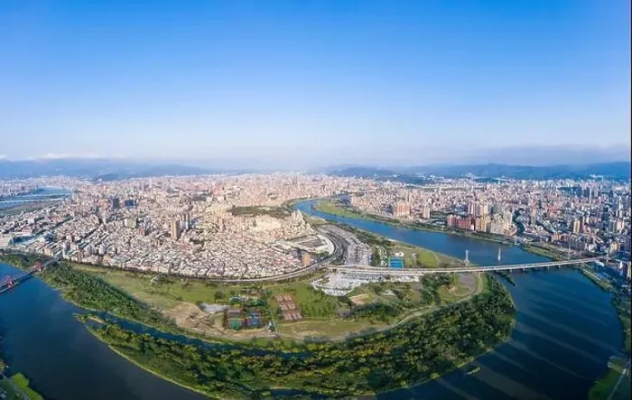 Framed Print : Taipei City Aerial View - Asia business concept image Framed Print : Taipei City Aerial View - Asia business concept image