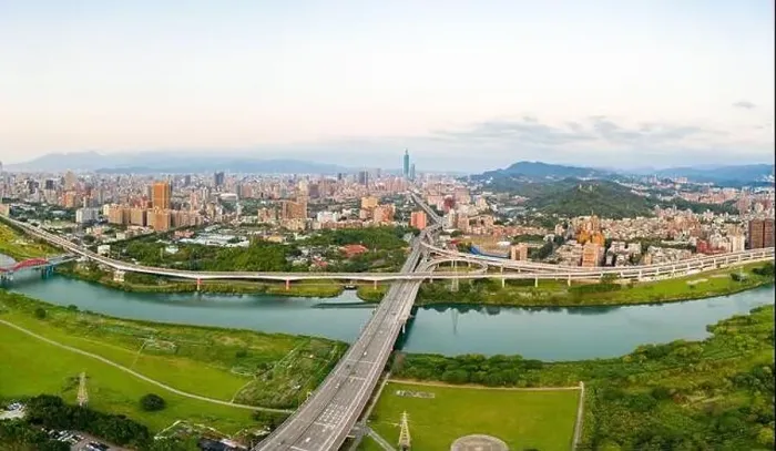 Framed Print : Taipei City Aerial View - Asia business concept image Framed Print : Taipei City Aerial View - Asia business concept image