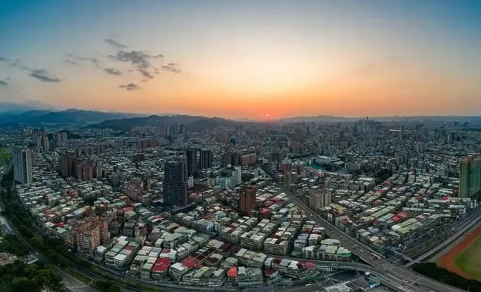 Framed Print : Taipei City Aerial View - Asia business concept image Framed Print : Taipei City Aerial View - Asia business concept image