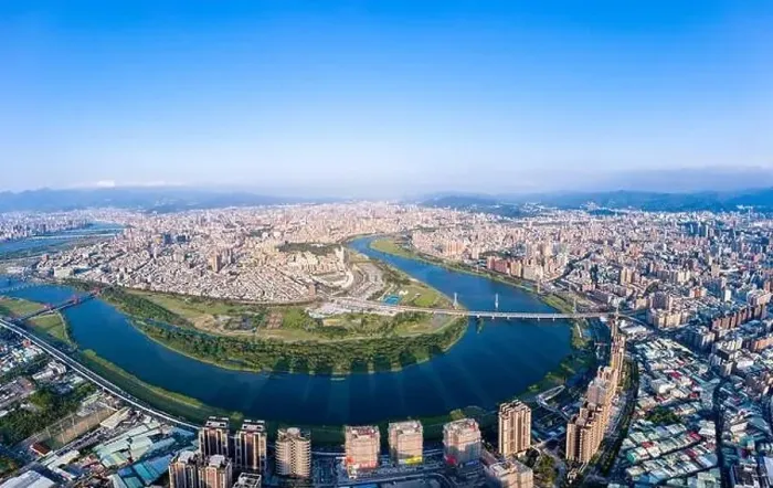 Framed Print : Taipei City Aerial View - Asia business concept image Framed Print : Taipei City Aerial View - Asia business concept image