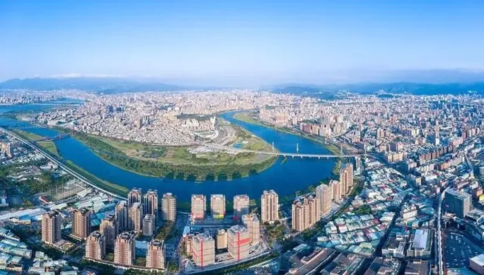 Framed Print : Taipei City Aerial View - Asia business concept image Framed Print : Taipei City Aerial View - Asia business concept image