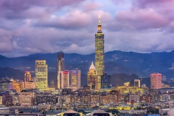 Taipei, Taiwan downtown skyline
