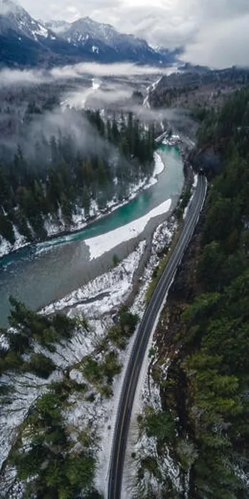 Framed Print : Tall colorful wilderness backroad drone shot in Washington State Framed Print : Tall colorful wilderness backroad drone shot in Washington State