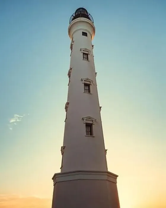 Framed Print : Tall lighthouse at sunset on Aruba coast Framed Print : Tall lighthouse at sunset on Aruba coast