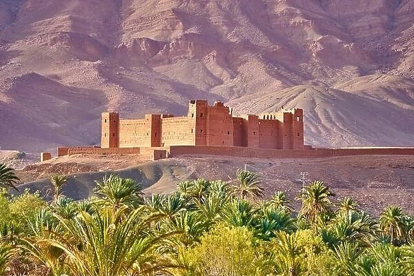 Tamnougalt Kasbah near Agdz, Draa Valley, Morocco, Africa