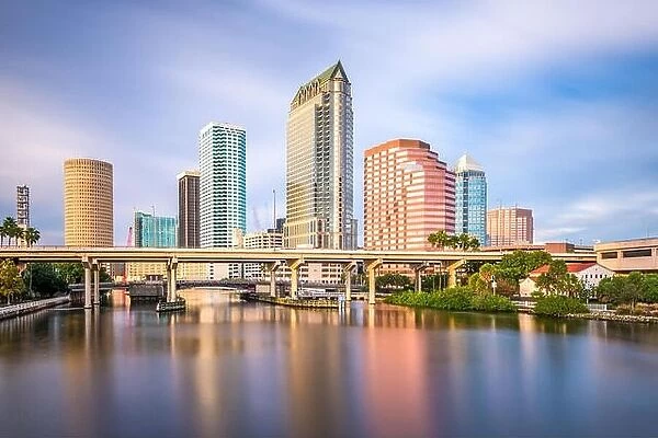 Tampa, Florida, USA downtown skyline on the Hillsborough River