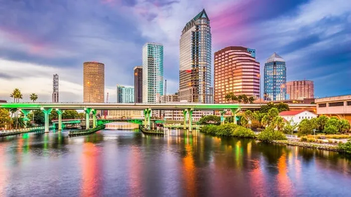 Framed Print : Tampa, Florida, USA downtown skyline on the Hillsborough River Framed Print : Tampa, Florida, USA downtown skyline on the Hillsborough River