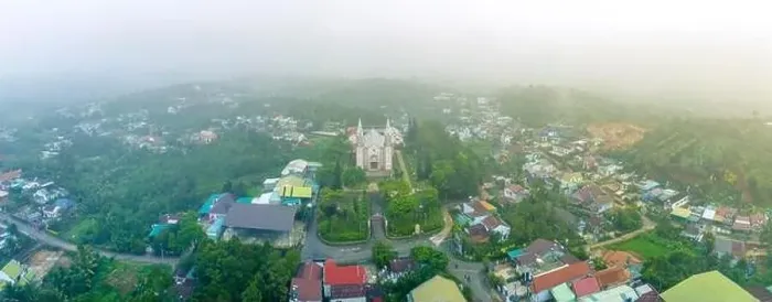 Framed Print : Tan Hoa parish church on a foggy morning Framed Print : Tan Hoa parish church on a foggy morning