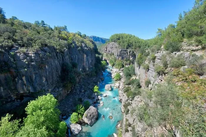 Framed Print : Tazi Canyon Blue River taken in April 2019rn taken in hdr Framed Print : Tazi Canyon Blue River taken in April 2019rn taken in hdr