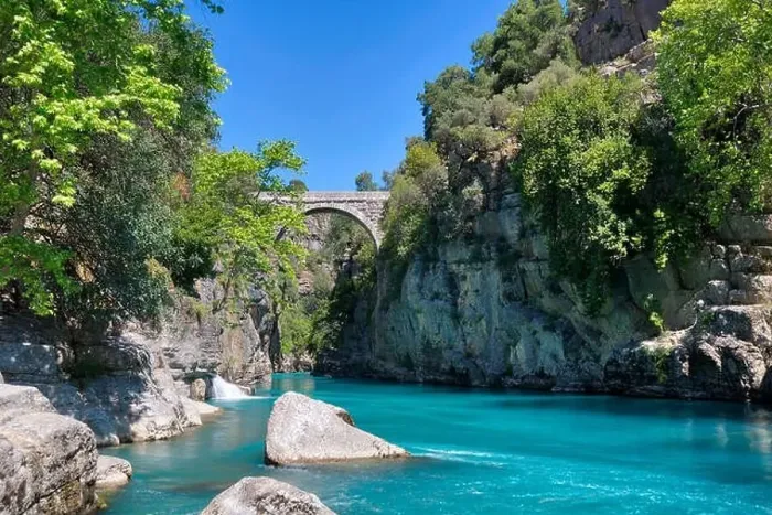 Framed Print : Tazi Canyon Blue River taken in April 2019rn taken in hdr Framed Print : Tazi Canyon Blue River taken in April 2019rn taken in hdr