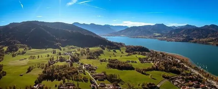 Framed Print : Tegernsee Aerial Fall autumn. Drone Panorama Bavarian Alps Framed Print : Tegernsee Aerial Fall autumn. Drone Panorama Bavarian Alps