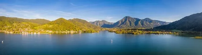 Framed Print : Tegernsee lake in Bavaria. Germany. Aerial Panorama. Beautiful and famous Spot Framed Print : Tegernsee lake in Bavaria. Germany. Aerial Panorama. Beautiful and famous Spot