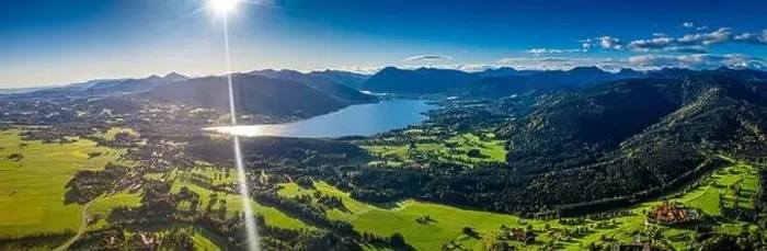 Framed Print : Tegernsee lake in the Bavarian Alps. Aerial Panorama. Autumn. Germany Framed Print : Tegernsee lake in the Bavarian Alps. Aerial Panorama. Autumn. Germany