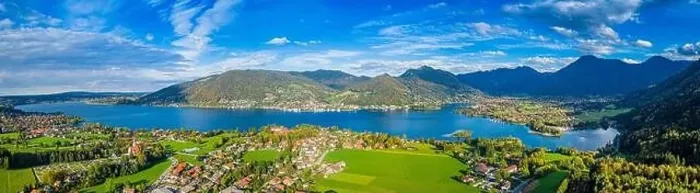 Framed Print : Tegernsee lake in the Bavarian Alps. Aerial Panorama. Autumn. Germany Framed Print : Tegernsee lake in the Bavarian Alps. Aerial Panorama. Autumn. Germany