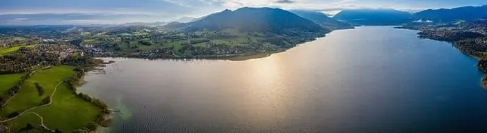 Framed Print : Tegernsee lake in the Bavarian Alps. Aerial Panorama. Spring. Germany Framed Print : Tegernsee lake in the Bavarian Alps. Aerial Panorama. Spring. Germany