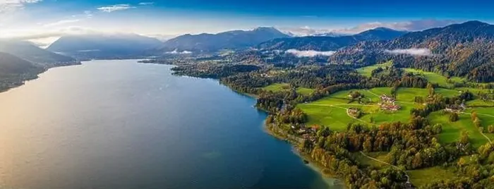 Framed Print : Tegernsee lake in the Bavarian Alps. Aerial Panorama. Spring. Germany Framed Print : Tegernsee lake in the Bavarian Alps. Aerial Panorama. Spring. Germany