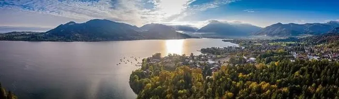 Framed Print : Tegernsee lake in the Bavarian Alps. Aerial Panorama. Spring. Germany Framed Print : Tegernsee lake in the Bavarian Alps. Aerial Panorama. Spring. Germany