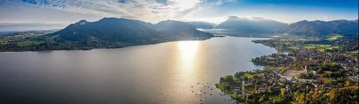 Framed Print : Tegernsee lake in the Bavarian Alps. Aerial Panorama. Spring. Germany Framed Print : Tegernsee lake in the Bavarian Alps. Aerial Panorama. Spring. Germany