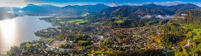 Framed Print : Tegernsee lake in the Bavarian Alps. Aerial Panorama. Spring. Germany Framed Print : Tegernsee lake in the Bavarian Alps. Aerial Panorama. Spring. Germany