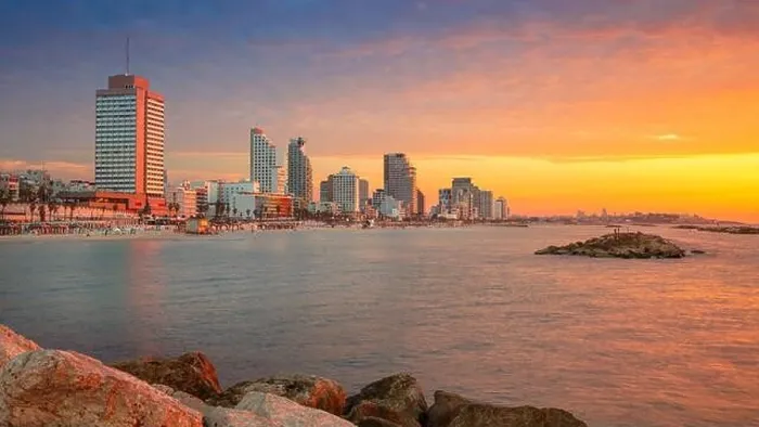 Framed Print : Tel Aviv, Israel. Panoramic cityscape image of Tel Aviv, Israel during beautiful sunset Framed Print : Tel Aviv, Israel. Panoramic cityscape image of Tel Aviv, Israel during beautiful sunset