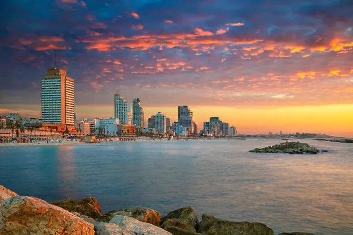 Framed Print : Tel Aviv Skyline. Cityscape image of Tel Aviv, Israel during sunset Framed Print : Tel Aviv Skyline. Cityscape image of Tel Aviv, Israel during sunset