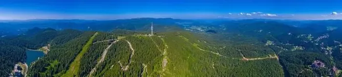 Framed Print : Telecommunications tower at Snezhanka peak near Pamporovo in Bulgaria