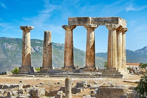 The Temple of Apollo, ancient Corinth, Greece