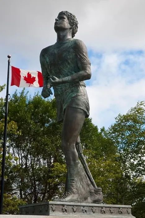 Framed Print : Terry Fox Monument with Canadian Flag, Thunder Bay, Ontario, Canada Framed Print : Terry Fox Monument with Canadian Flag, Thunder Bay, Ontario, Canada