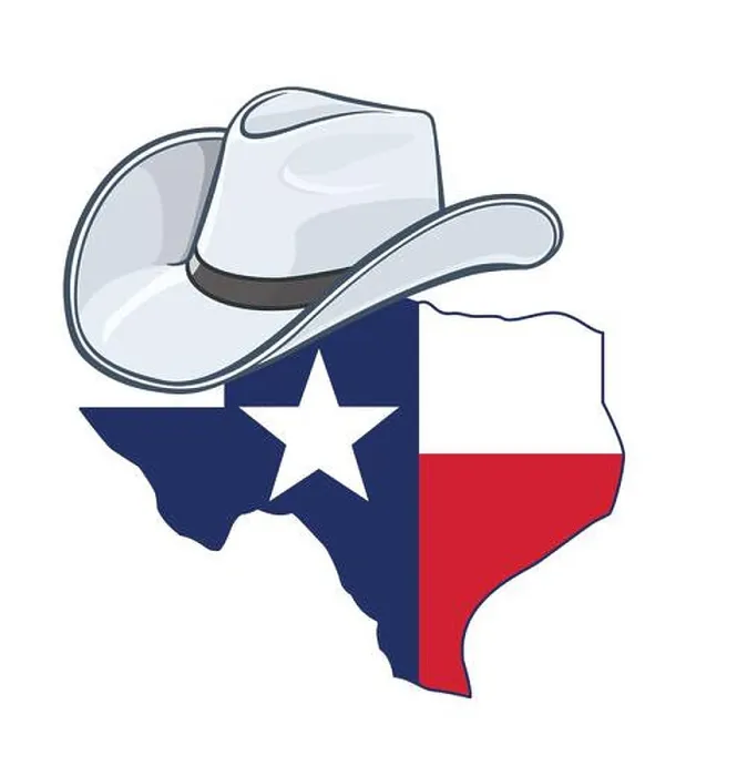 Framed Print : Texas tx state map shape with texas state flag wearing stetson cowboy hat logo vector isolated on white background Framed Print : Texas tx state map shape with texas state flag wearing stetson cowboy hat logo vector isolated on white background