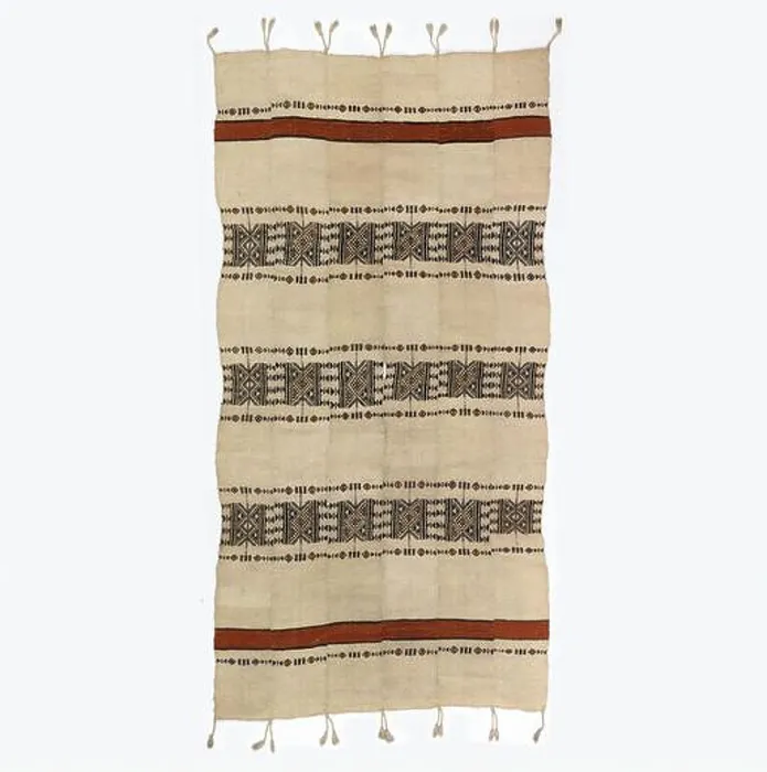 Framed Print : Textile. Panel composed of six strips stitched together Framed Print : Textile. Panel composed of six strips stitched together