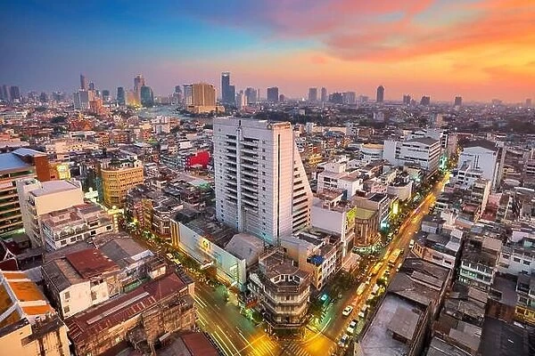 Thailand - Bangkok cityscape at sunset, Bangkok