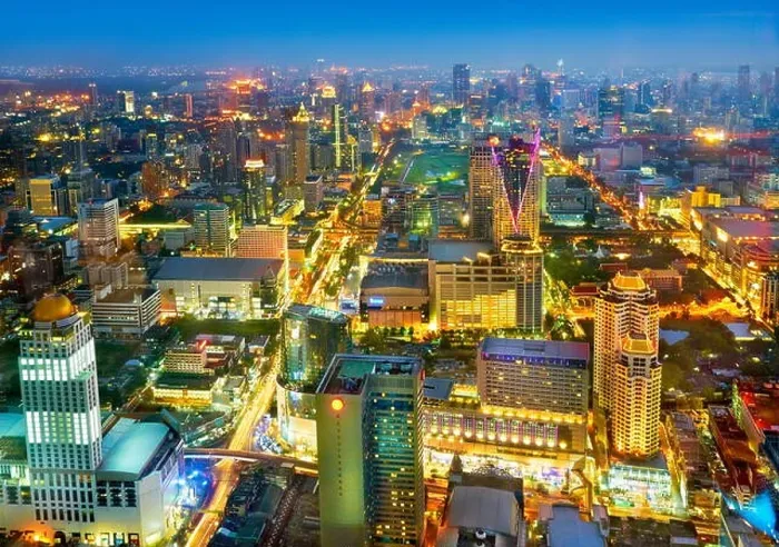 Framed Print : Thailand - Bangkok cityscape view from Baiyoke Sky Tower Framed Print : Thailand - Bangkok cityscape view from Baiyoke Sky Tower