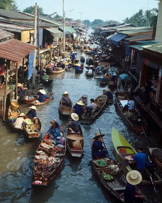 Framed Print : Thailand. Bangkok. Damnoen Saduak Floating Market Framed Print : Thailand. Bangkok. Damnoen Saduak Floating Market