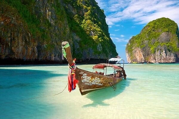Thailand - tropical Maya Bay on Phi Phi Leh Island, Andaman Sea