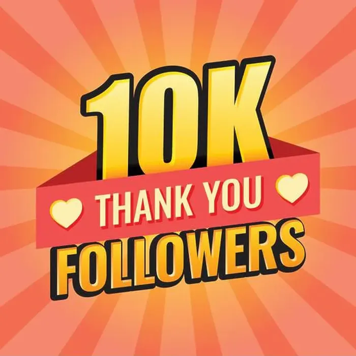 Framed Print : Thank you 10000 followers icon in flat style
