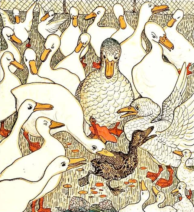 Framed Print : Theo van Hoytema illustration for The Ugly Duckling by Hans Christian Andersen Framed Print : Theo van Hoytema illustration for The Ugly Duckling by Hans Christian Andersen