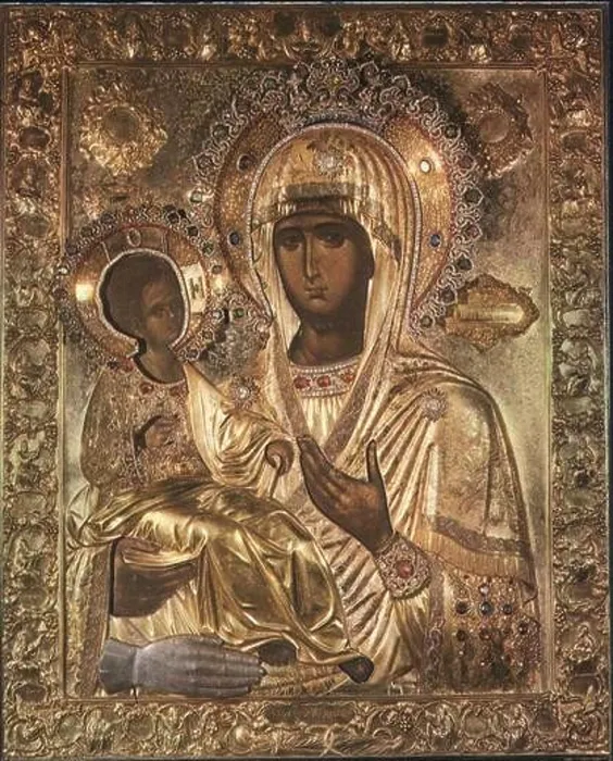 Framed Print : The Theotokos The Three-handed'. Museum: The Hilandar Monastery, Athos. Author: Byzantine icon Framed Print : The Theotokos The Three-handed'. Museum: The Hilandar Monastery, Athos. Author: Byzantine icon